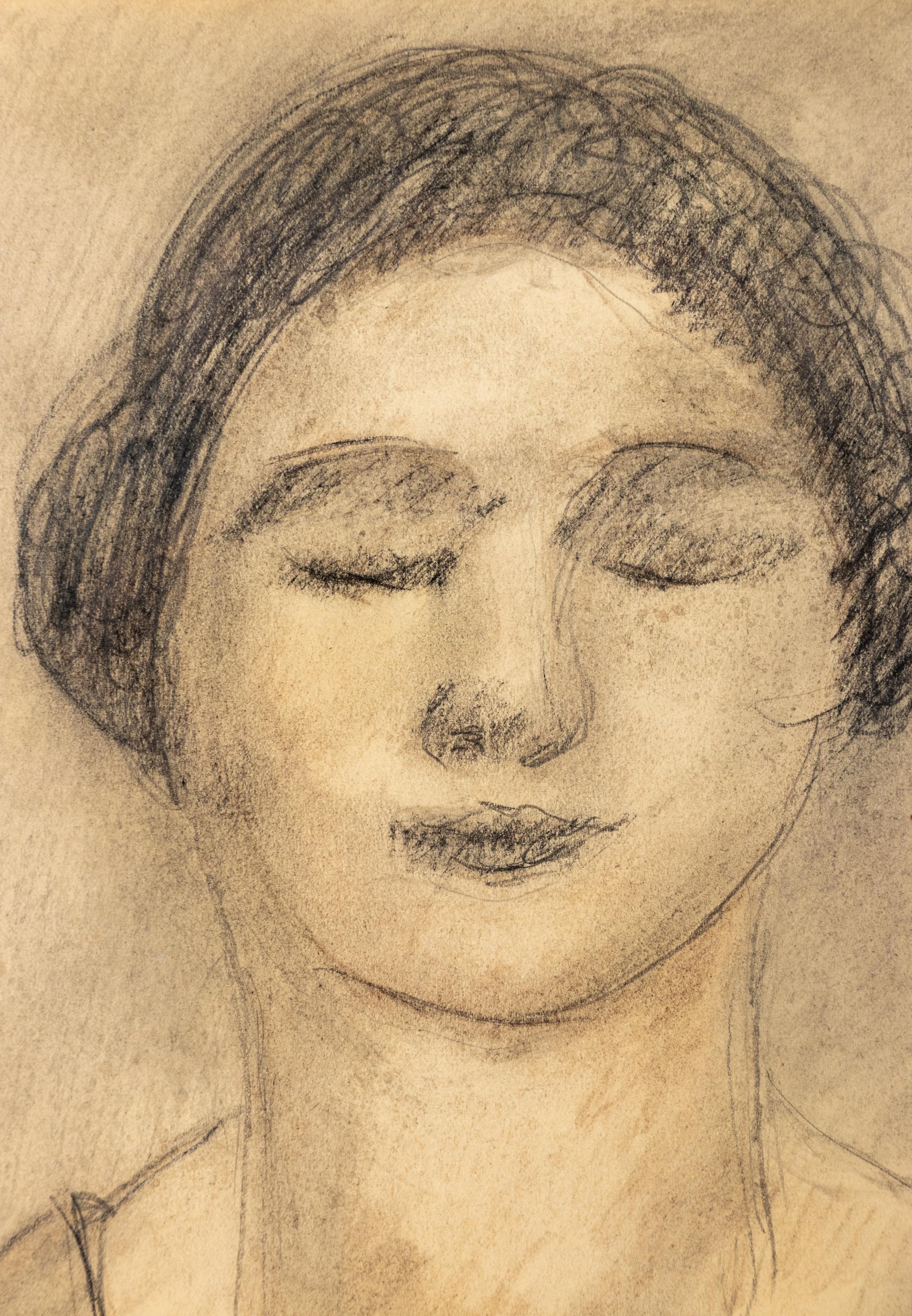 Portrait (Head) , 1909, and Head , 1902 (a pair of works)