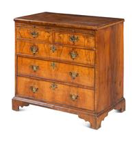 A George I Line-Inlaid Walnut Chest of Drawers