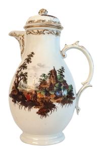 A Furstenberg Porcelain Coffee Pot Height 10 1/4 inches. — 18TH CENTURY