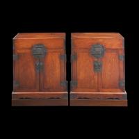 A Pair of Chinese Hardwood, Possibly Huanghuali, Chests, Guanpixiang, 20th Century 二十世紀 或黃花梨官皮箱一對