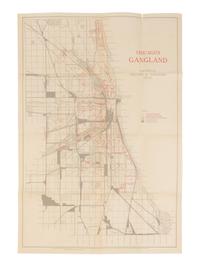 [MAP]. THRASHER, Frederic M. (1892-1962). Chicago’s Gangland… 1923-26 . Chicago: The University of Chicago Press, 1927.