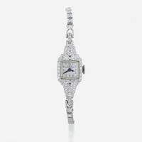 A Girard-Perregaux Platinum and Diamond Watch