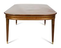A Louis XVI Style Gilt Bronze Mounted Mahogany Dining Table