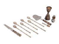 A Collection of Ten Tiffany & Co. Silver Bamboo Pattern Bar Articles