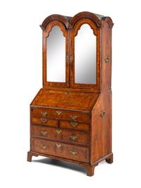 A George I Walnut Bureau Cabinet