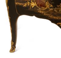 A Louis XV Gilt Bronze Mounted Lacquered Marble-Top Commode