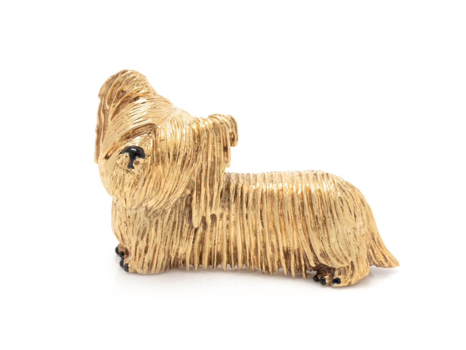 TIFFANY & CO., YELLOW GOLD TERRIER BROOCH