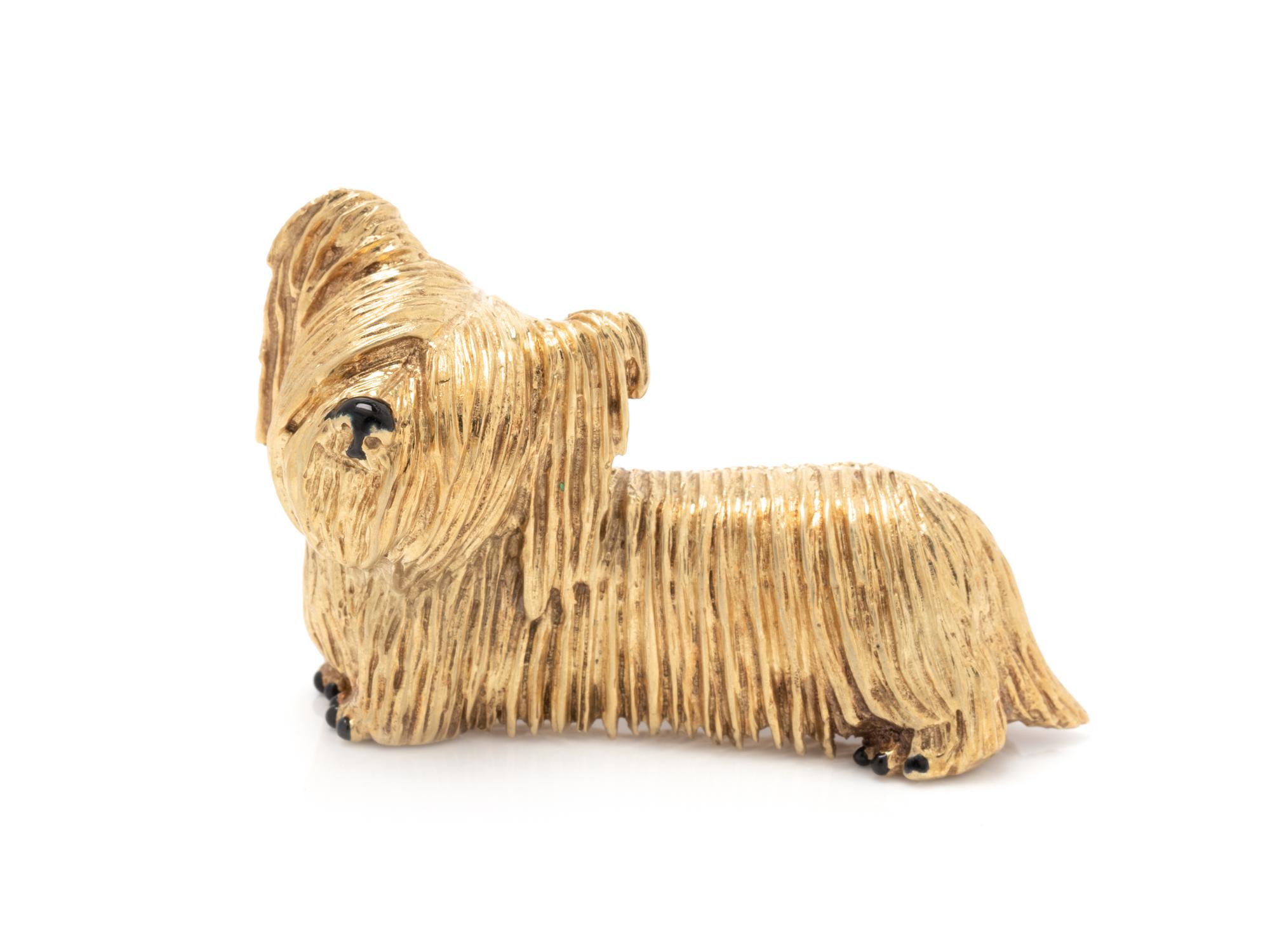 TIFFANY & CO., YELLOW GOLD TERRIER BROOCH