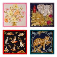 Four Salvatore Ferragamo Scarves