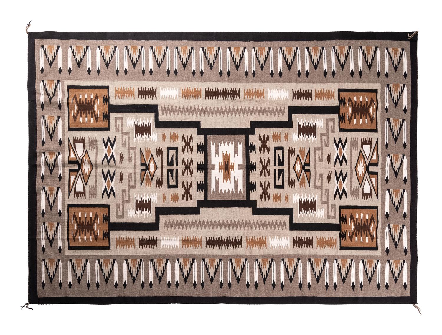 Navajo Roomsize Storm Pattern Weaving / Rug