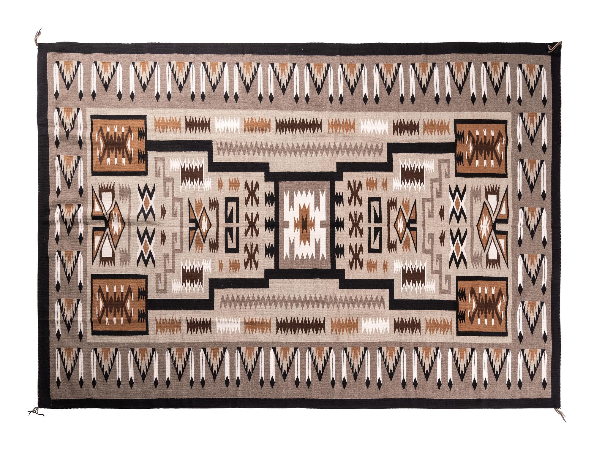 Navajo Roomsize Storm Pattern Weaving / Rug