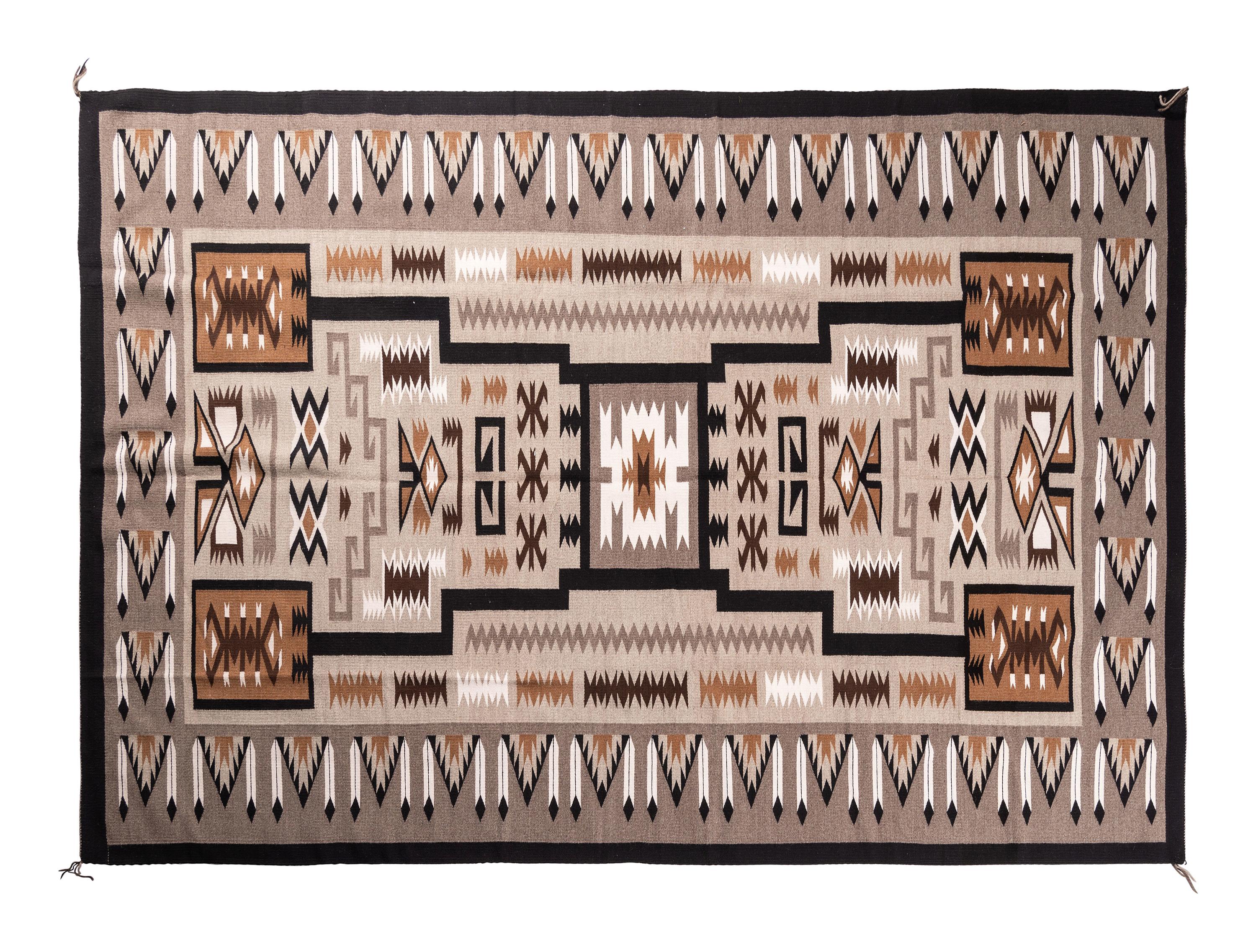 Navajo Roomsize Storm Pattern Weaving / Rug