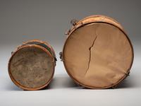 Four Paper and Paint Decorated Drums