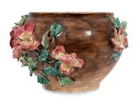 A French Barbotine Majolica Vase
