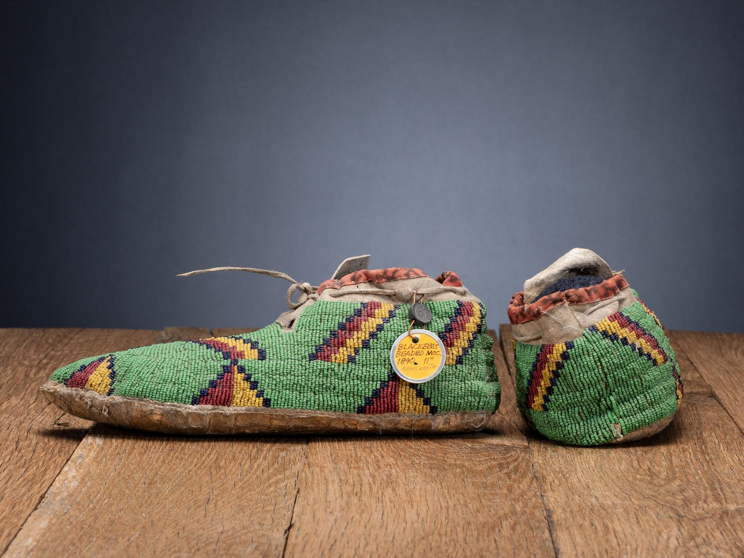 Blackfeet Beaded Hide Moccasins