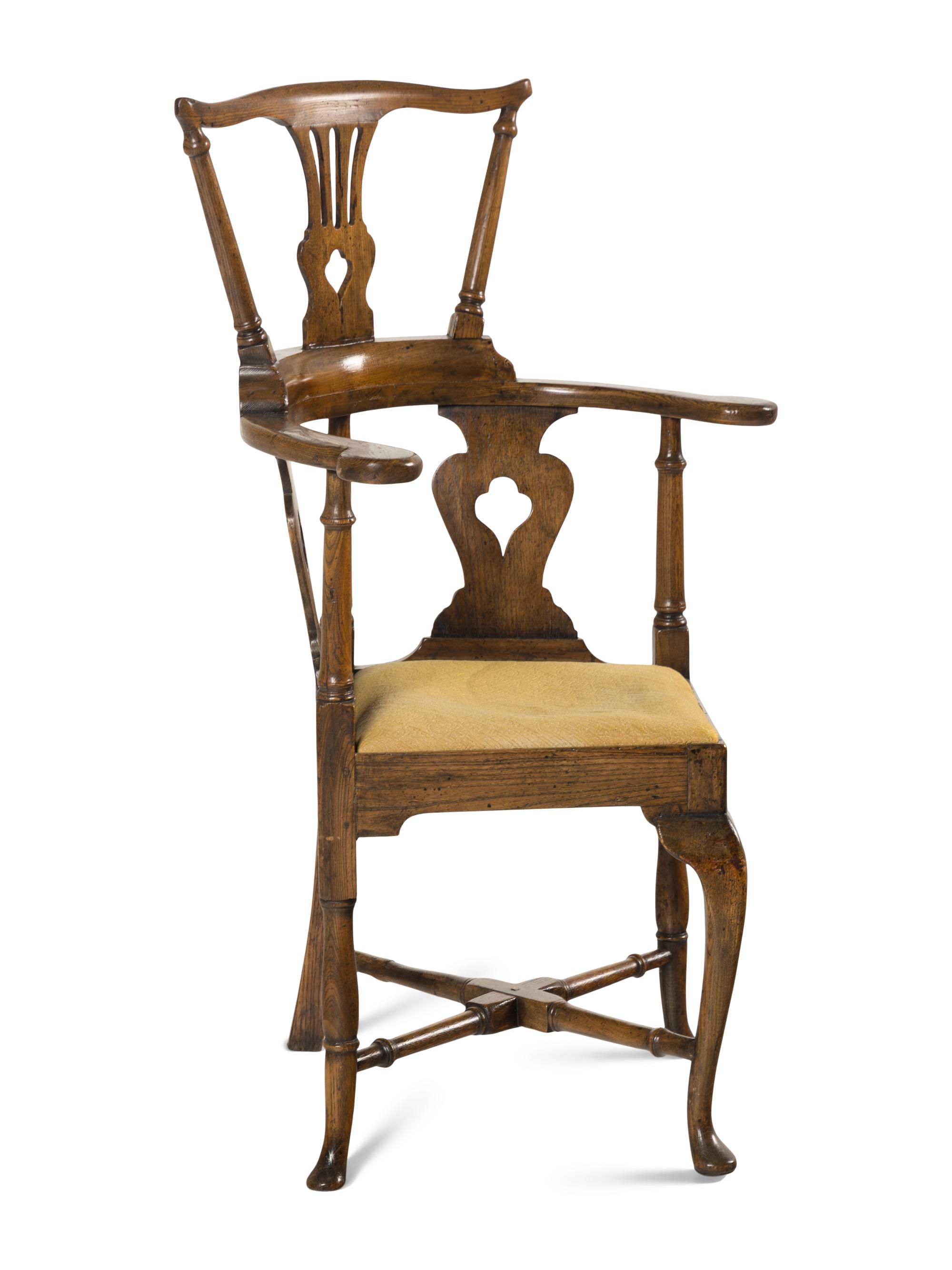 An English Oak Corner Chair
