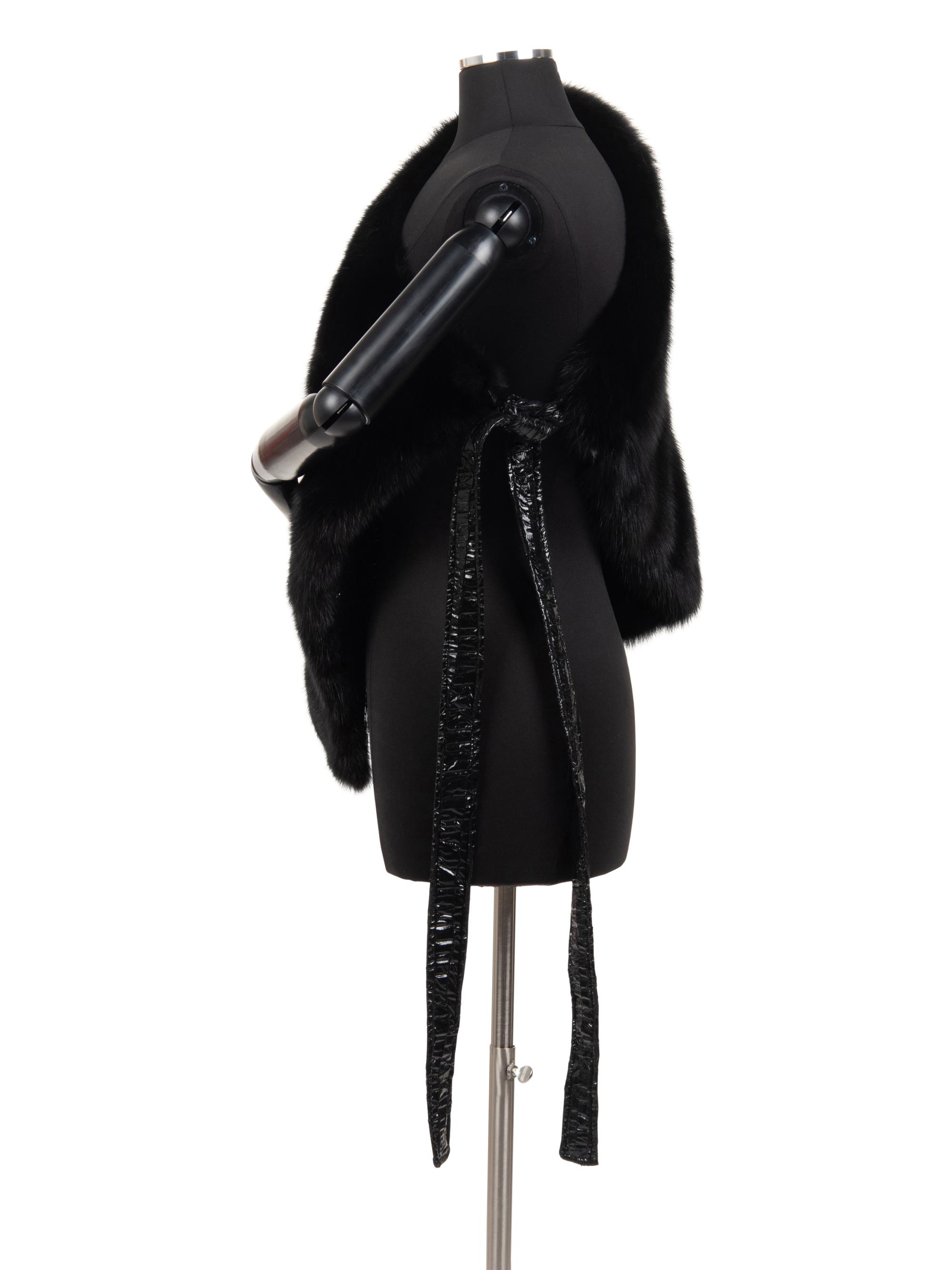 Ralph Rucci Sable One Shoulder Capelet, Fall 2007
