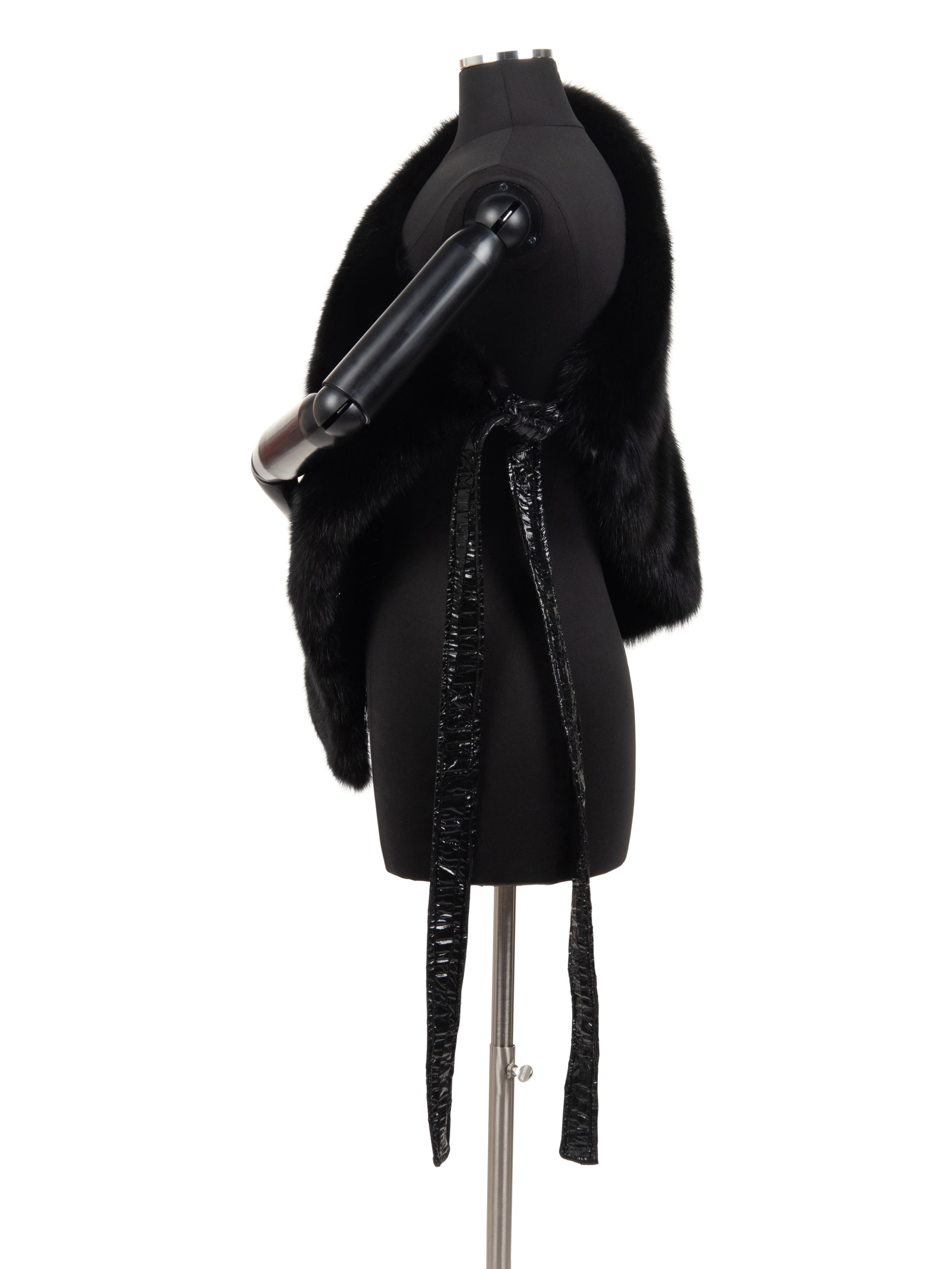 Ralph Rucci Sable One Shoulder Capelet, Fall 2007