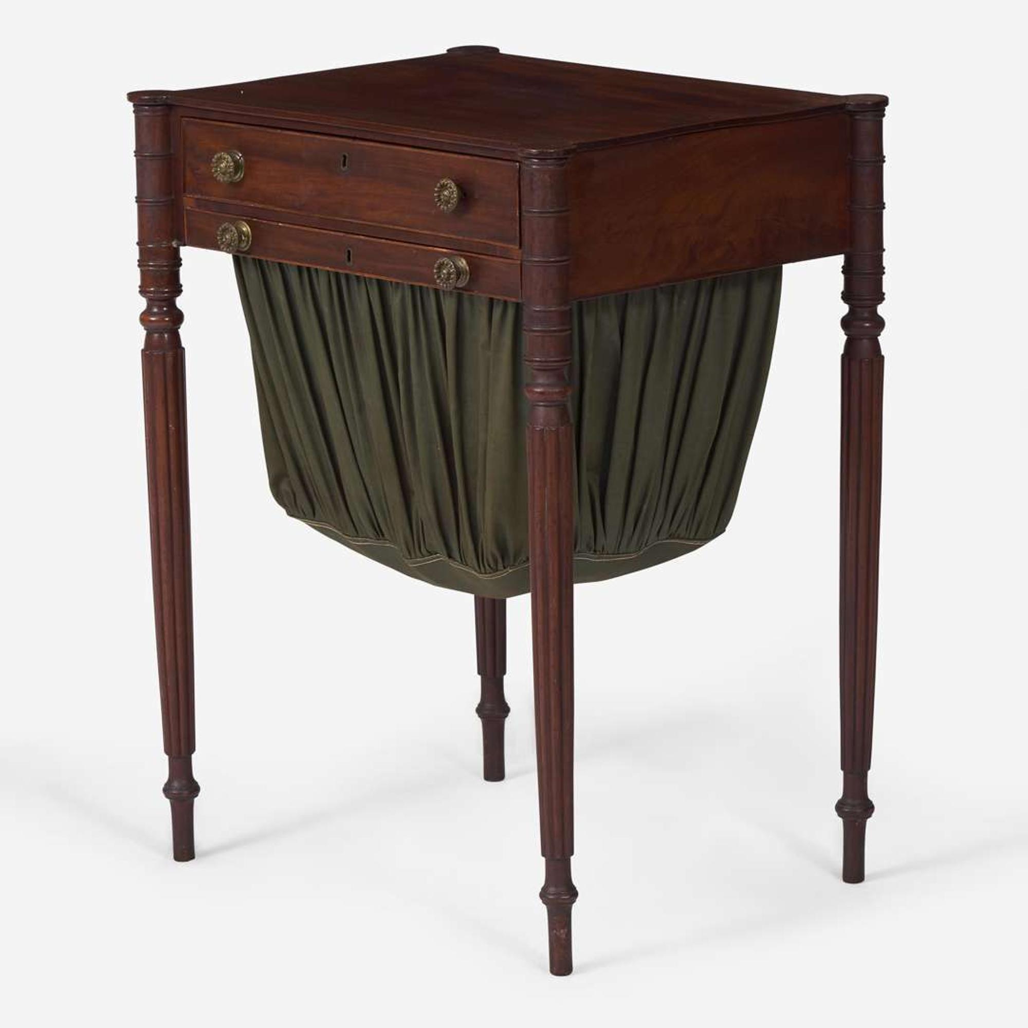 A Federal mahogany sewing stand, New England, circa 1810