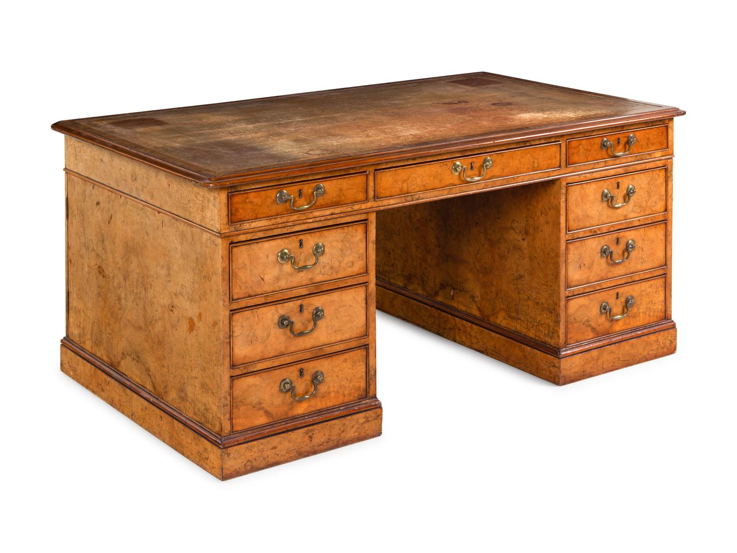 An English Walnut Partners' Desk