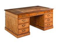 An English Walnut Partners' Desk