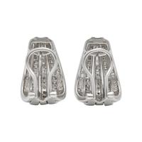 WHITE GOLD AND DIAMOND EARCLIPS