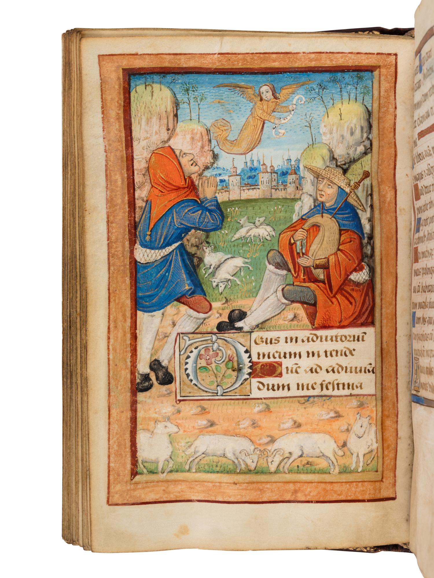 MASTER OF RAOUL DU FOU and JEAN SERPIN (both active Rouen, c. 1480-1520). Book of Hours, use of Rouen, in Latin and French, illuminated manuscript on parchment [France, Rouen, c. 1480-1490]