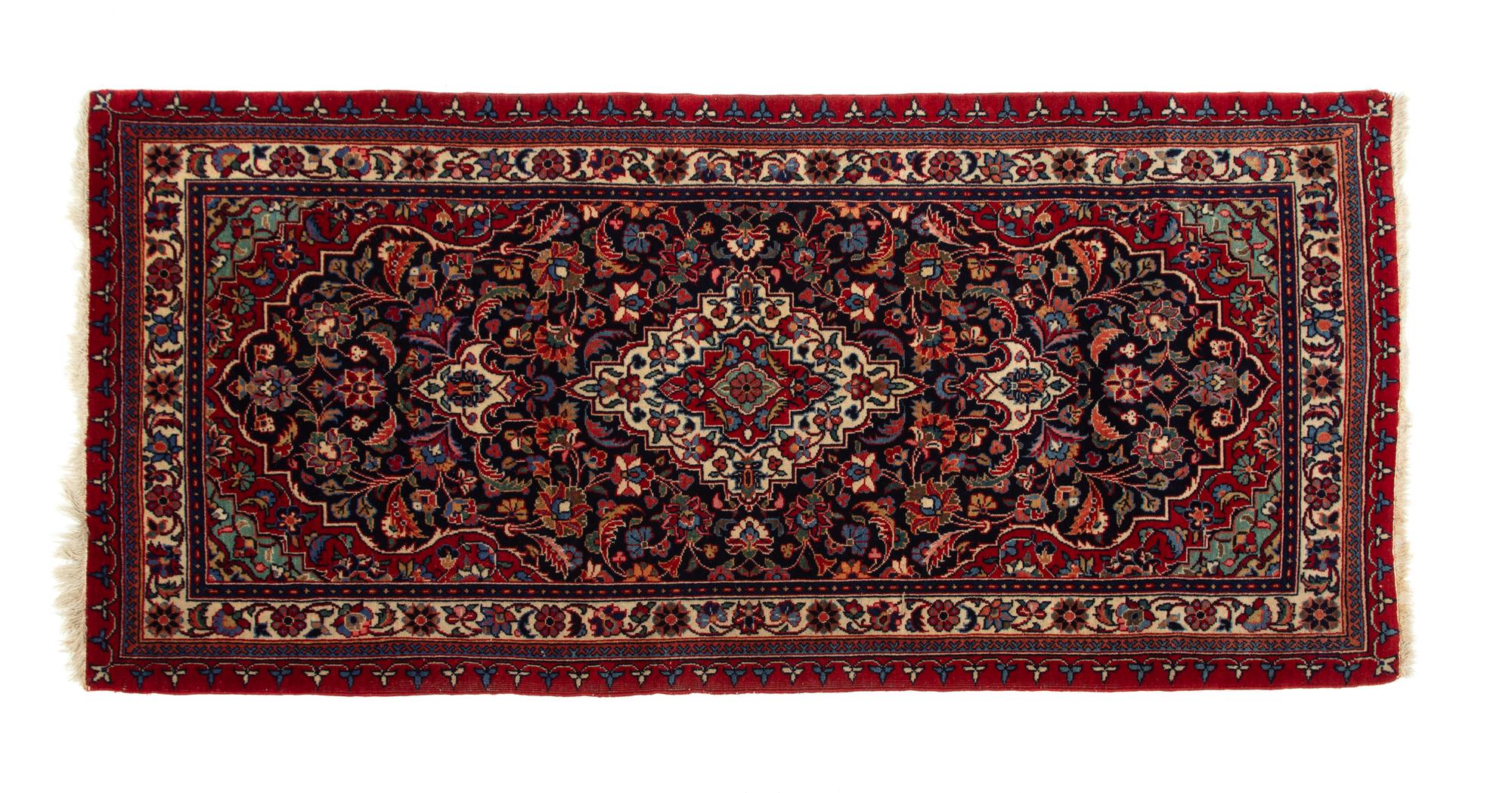 Two Persian Wool Rugs Larger 58 1/2 x 25 1/2 inches. — 20TH CENTURY