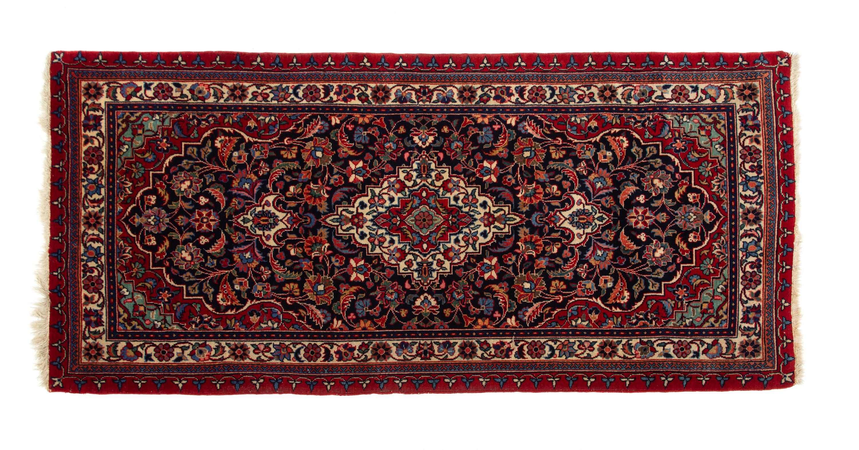 Two Persian Wool Rugs Larger 58 1/2 x 25 1/2 inches. — 20TH CENTURY