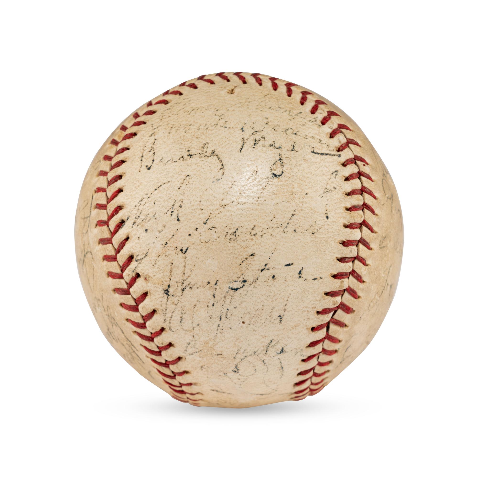 A Multi Signed Autograph Baseball Featuring Joe Medwick and Notables (Beckett Authentication Services Letter of Authenticity)