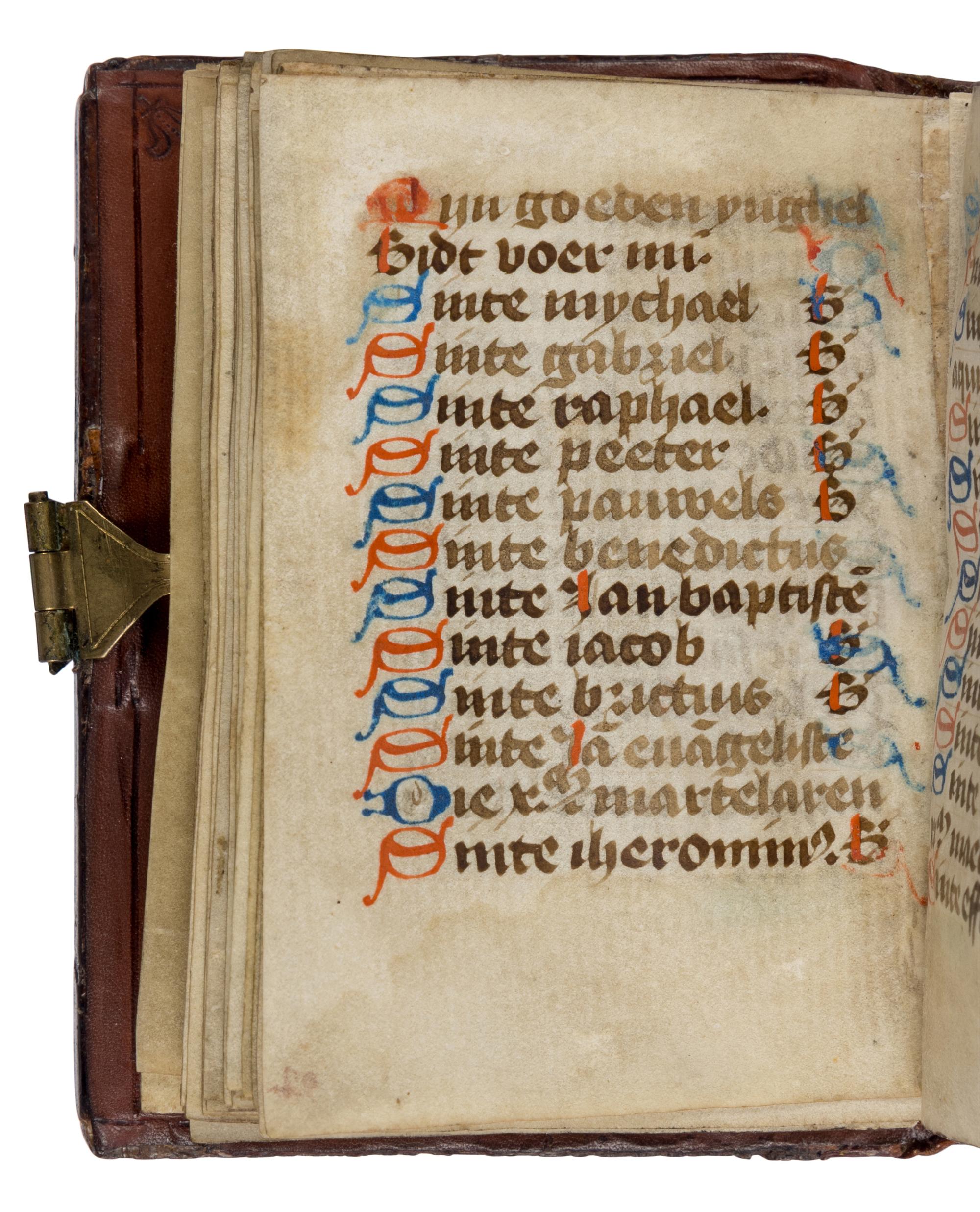 CIRCLE OF CORNELIA VAN WULFSCHKERCKE (Bruges, active from c. 1495, died 1540) Rosariaum, in Dutch, illuminated manuscript on parchment [Southern Netherlands, Bruges? c. 1510-1520]