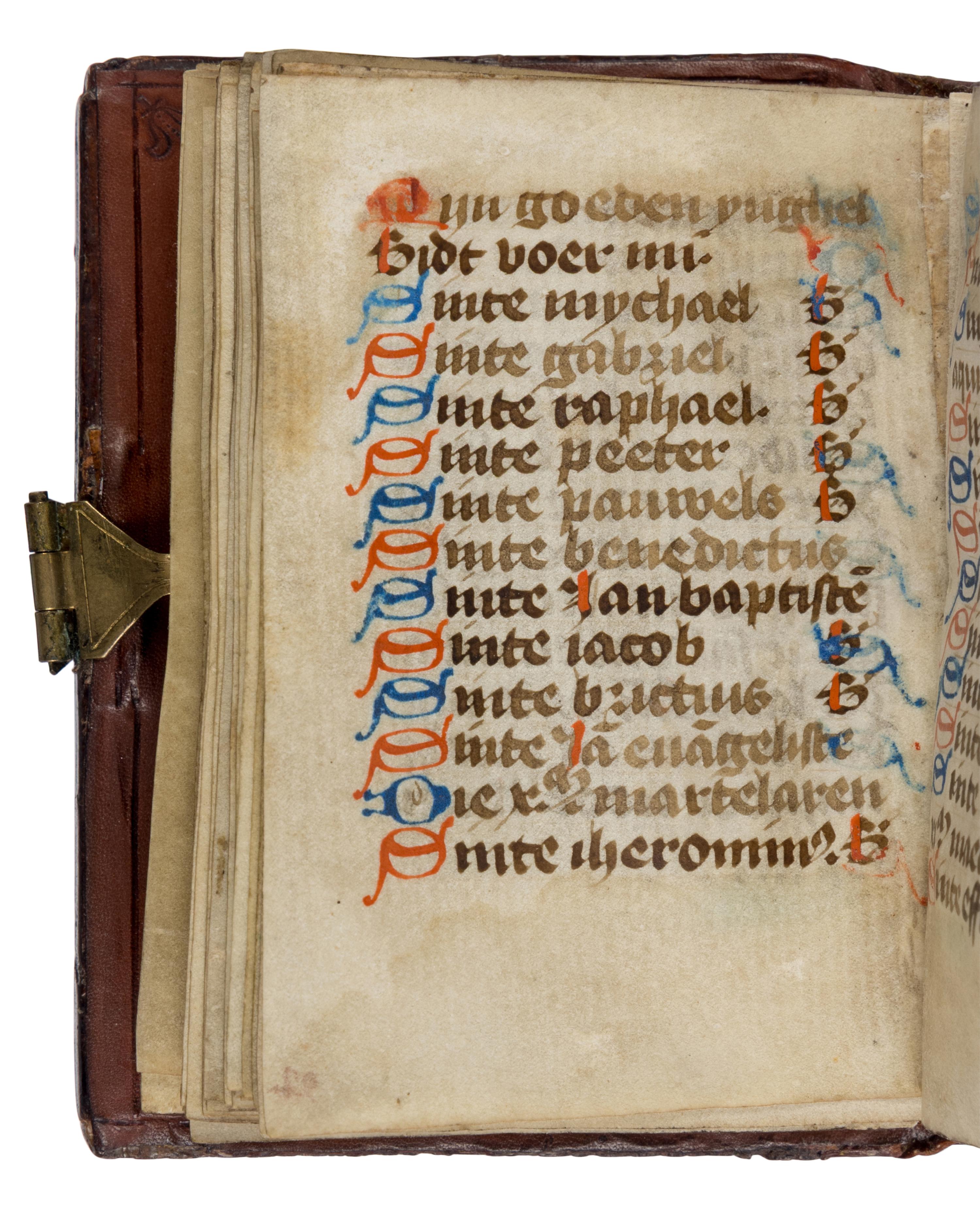 CIRCLE OF CORNELIA VAN WULFSCHKERCKE (Bruges, active from c. 1495, died 1540) Rosariaum, in Dutch, illuminated manuscript on parchment [Southern Netherlands, Bruges? c. 1510-1520]