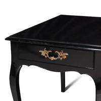 A Pair of Louis XV Style Black Painted and Gilt Bronze Mounted Side Tables