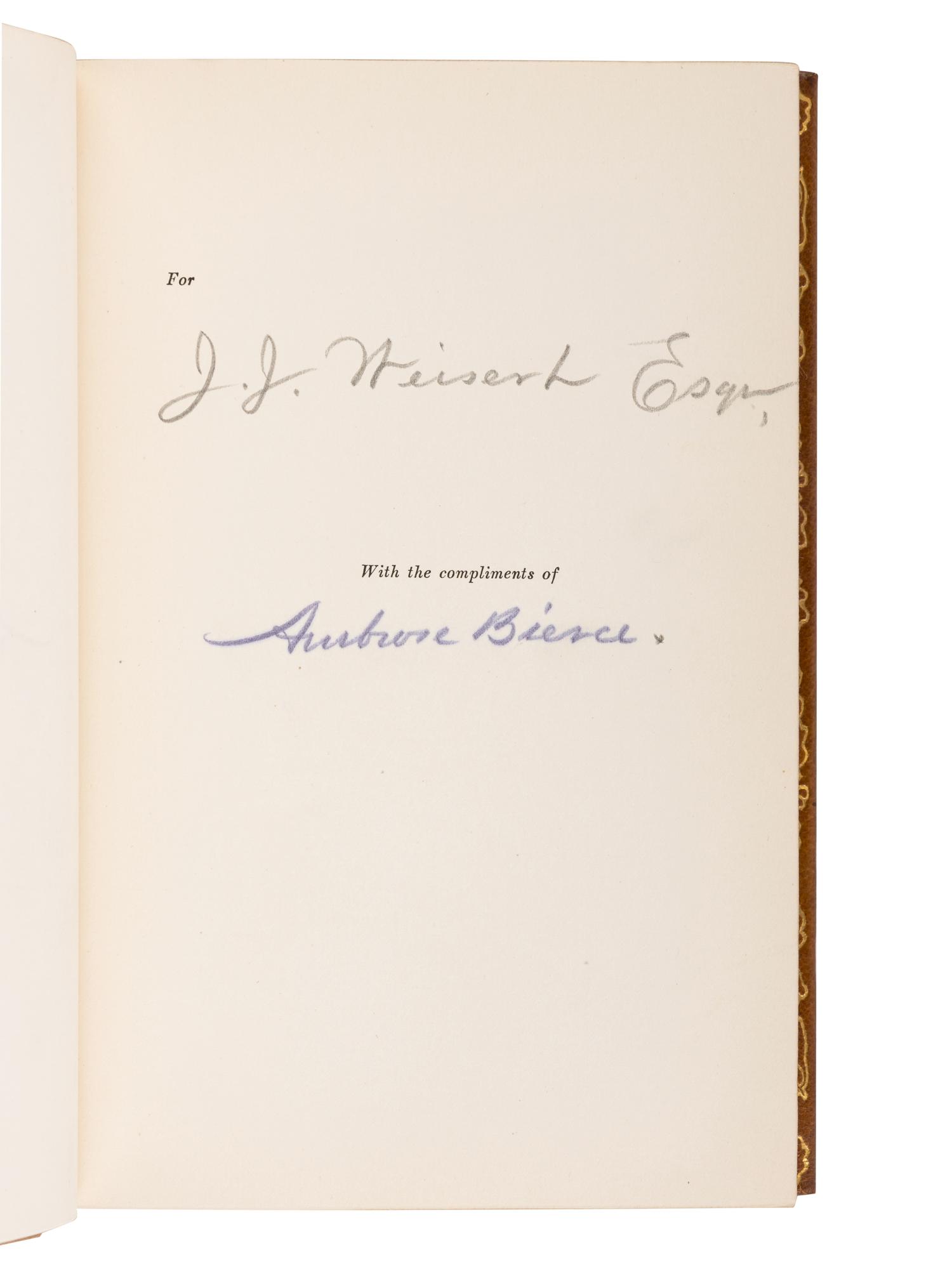 BIERCE, Ambrose (1842 - ca 1914?). The Collected Works . New York & Washington: The Neale Publishing Company, 1909-1912.