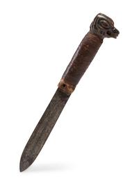 Northwest Coast Carved and Painted Dagger