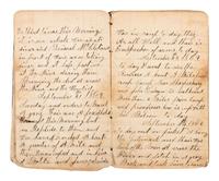 [CIVIL WAR]. War-date diary of Corporal J. A. Raudibaugh, Company H, 133rd Pennsylvania Infantry Regiment. Including Fredericksburg, "Mud March," and Chancellorsville content.
