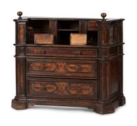 An Italian Baroque Style Walnut Desk