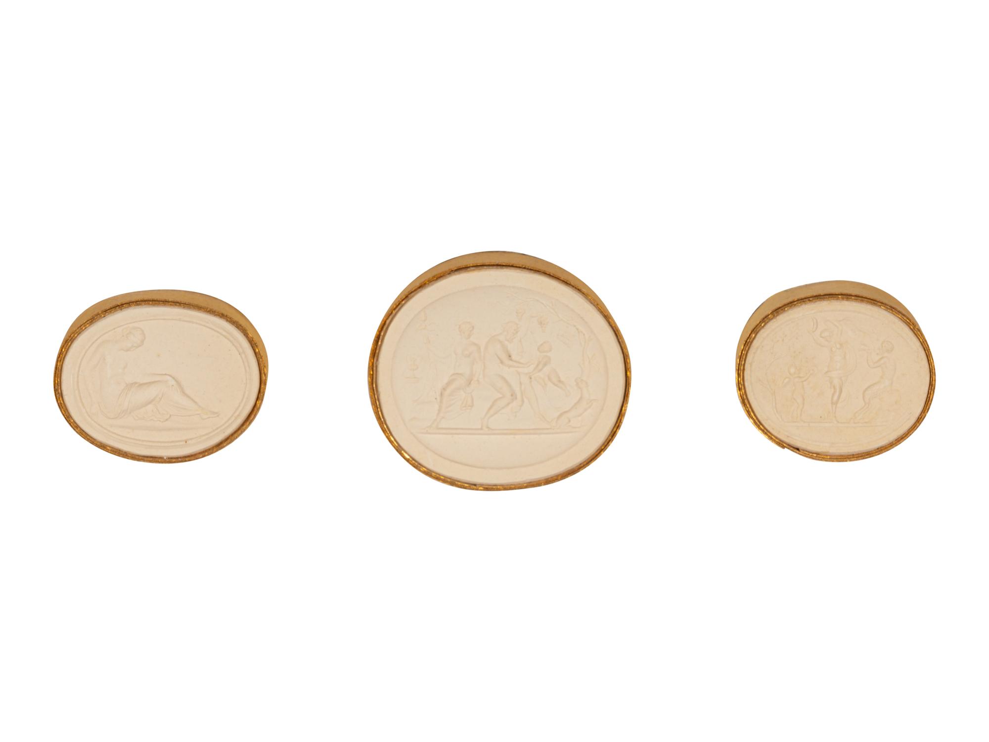 Twelve Framed Groups of Grand Tour Plaster Intaglios