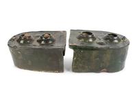 Two Chinese Green-Glazed Terracotta Stove Models