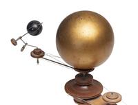 A Laing's Planetarium Orrery Model with Custom Red Painted Poplar Case