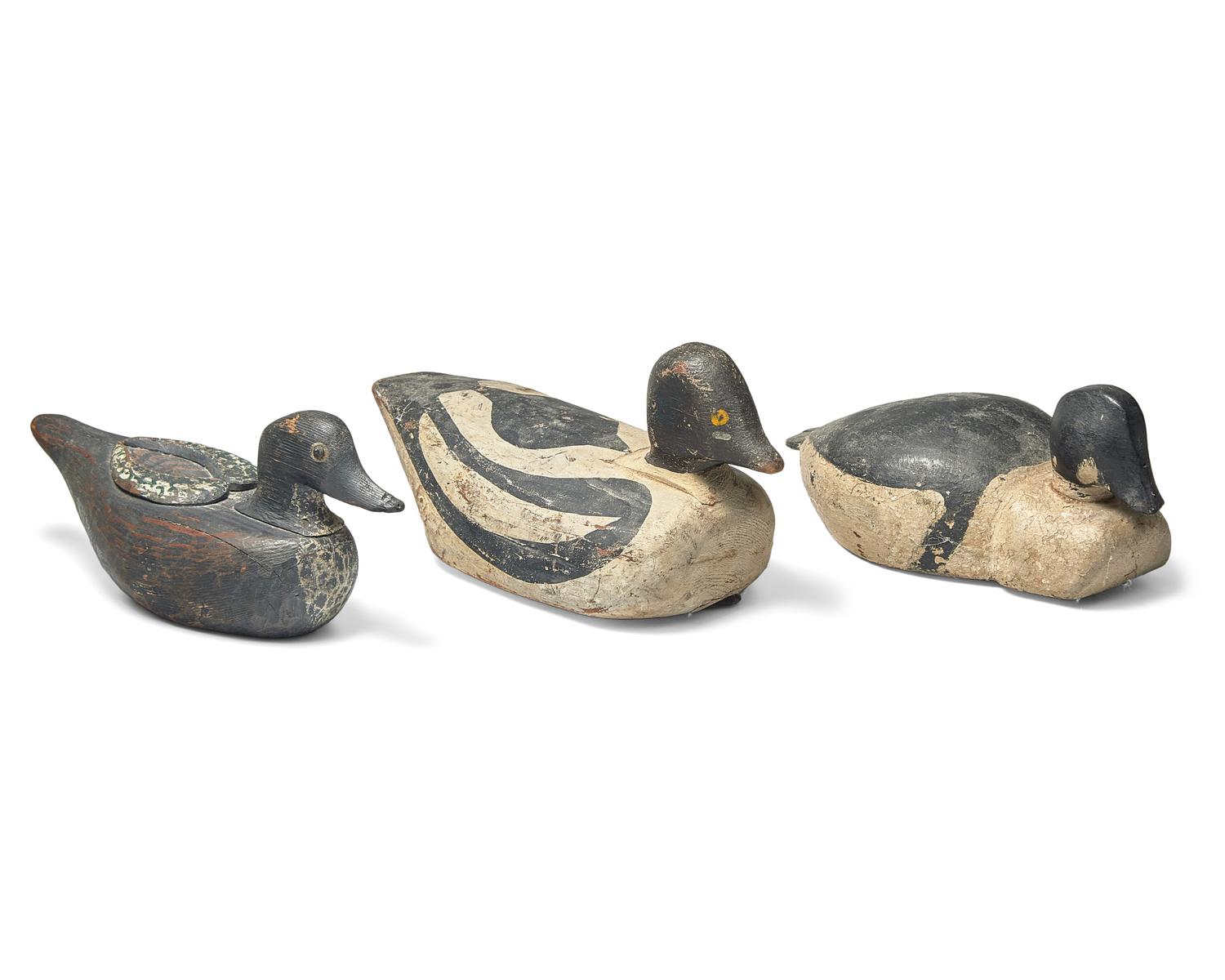 A Group of Six Carved and Painted Decoys