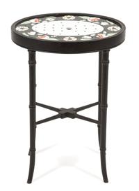 A Regency Style Oval Side Table Height 19 1/2 x width 13 1/2 inches. — 19TH CENTURY