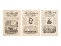 [CIVIL WAR]. Frank Leslie's Illustrated Newspaper . Bound vols. in English and German, ca 1858-1862.