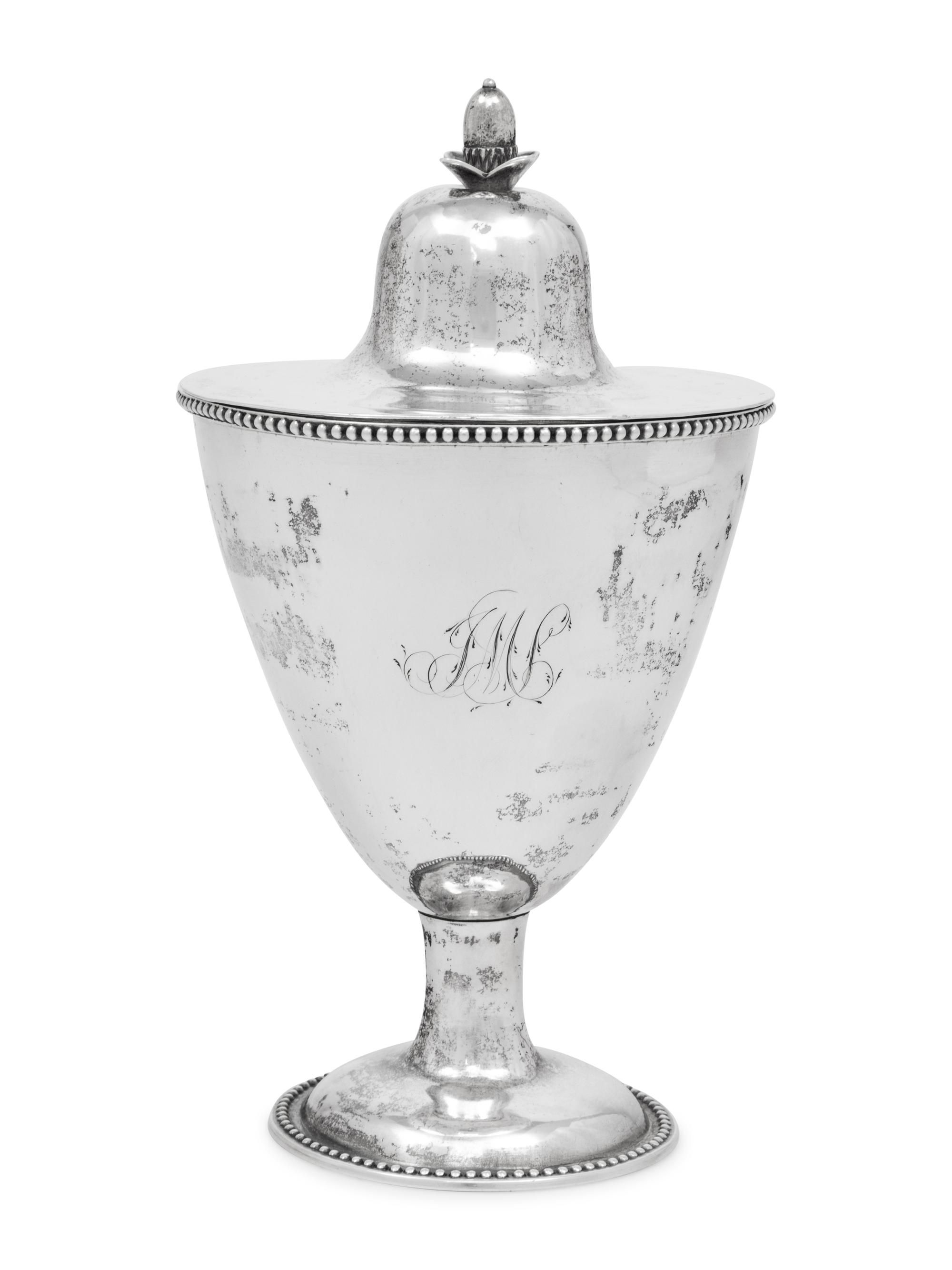 An American Silver Covered Sugar Urn