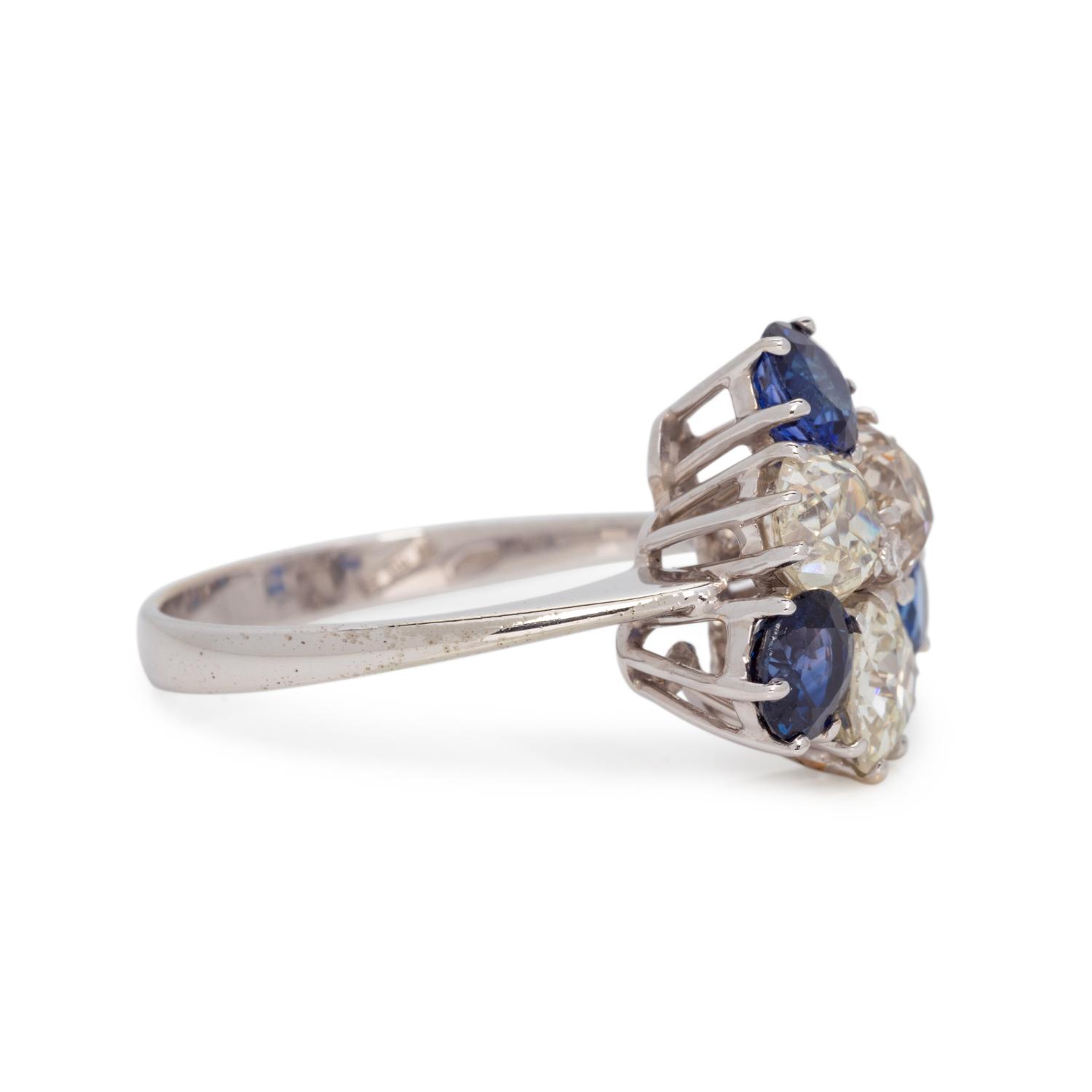 DIAMOND AND SAPPHIRE RING