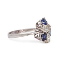 DIAMOND AND SAPPHIRE RING