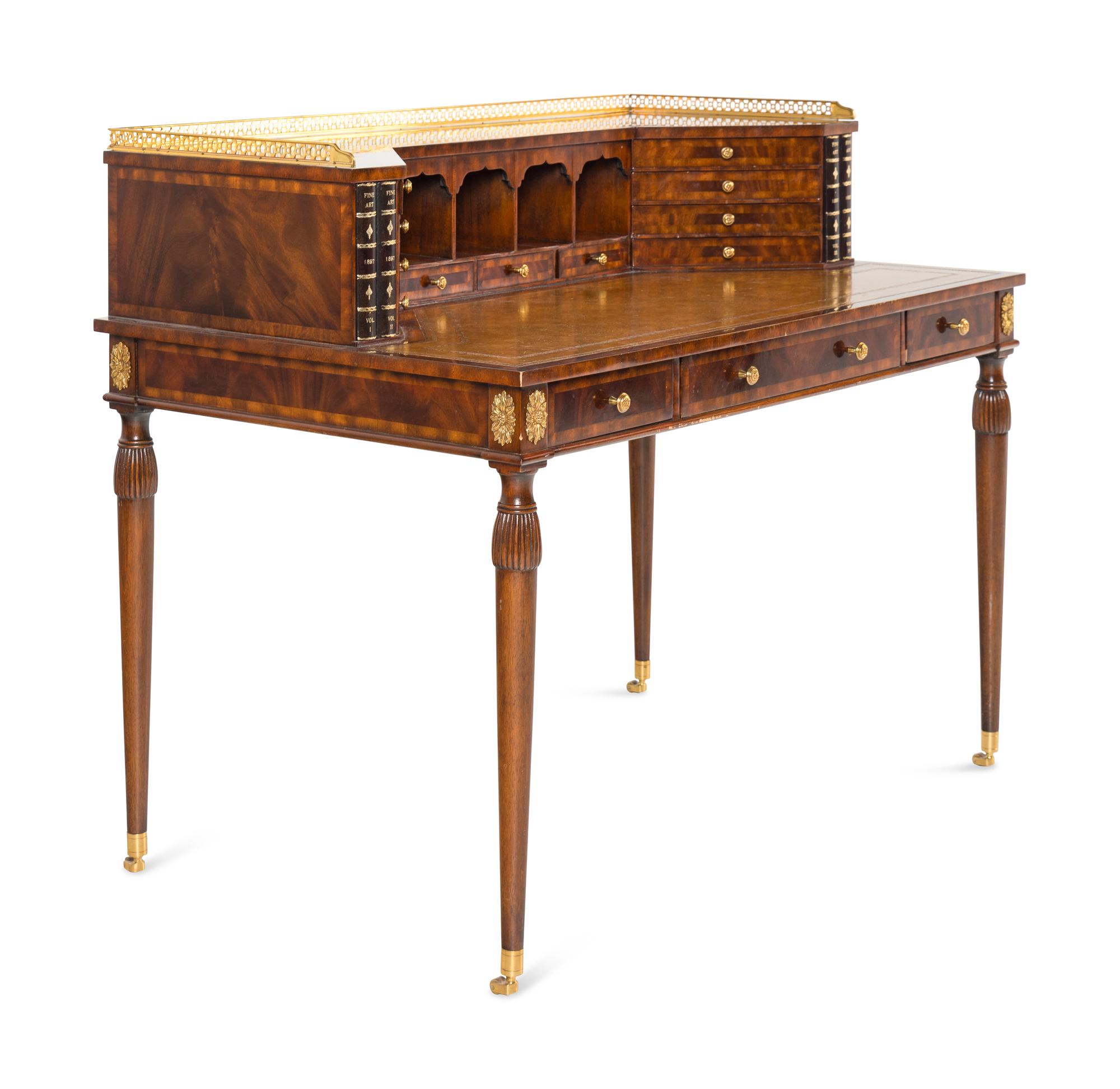 A Georgian Style Mahogany Carlton House Desk