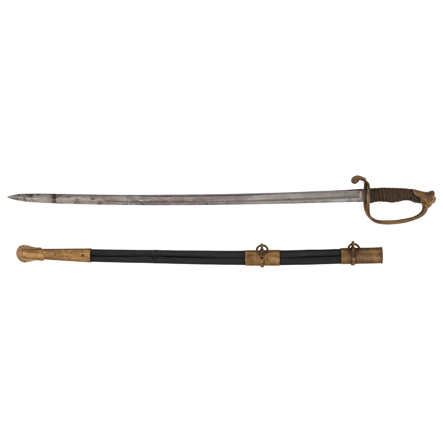 Model 1850 Foot Officer Sword of Capt. Patrick Hart - 19th Indiana - Wounded and Captured at Gettysburg