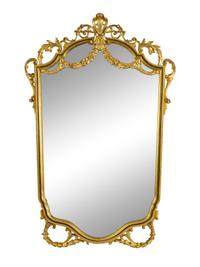 A Rococo Style Giltwood Mirror — 20TH CENTURY