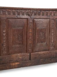 A Spanish Carved Walnut Coffer